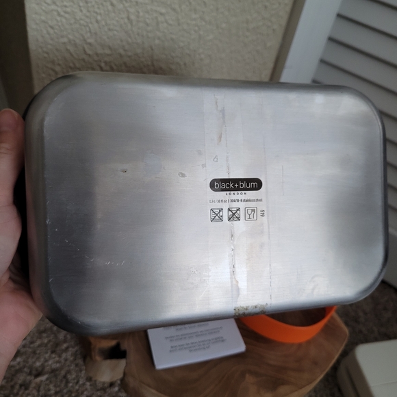 Black & Blum Stainless Steel Sandwich Lunch Box 0.9L 30 Fl Oz Bamboo Lid - Picture 2 of 9
